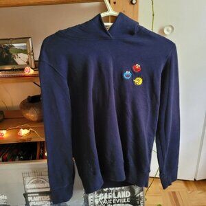 Uniqlo x kaws x sesame street navy blue hoodie - S